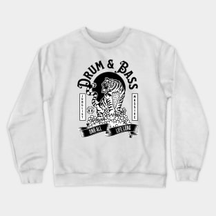 DRUM AND BASS  - Junglist Tiger Massive (Black) Crewneck Sweatshirt